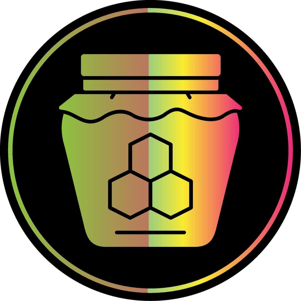 Honey Glyph Due Color Icon vector