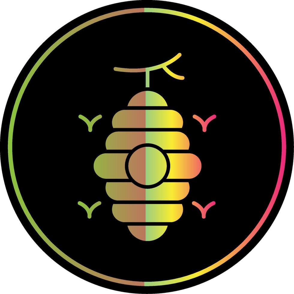 Beehive Glyph Due Color Icon vector