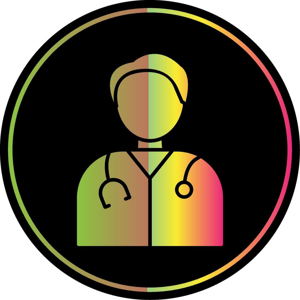 Doctor Glyph Due Color Icon vector