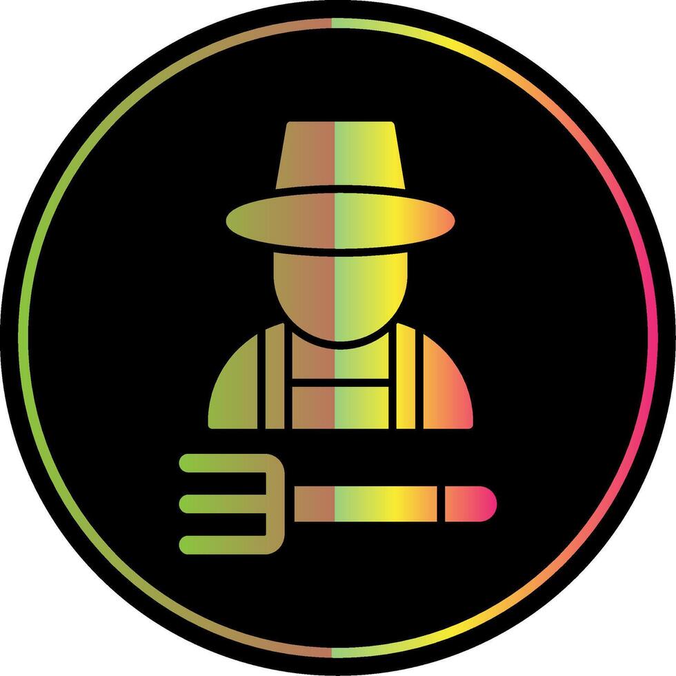 Farmer Glyph Due Color Icon vector