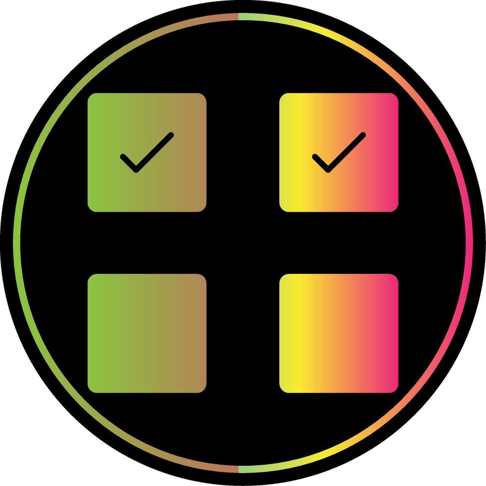 Check Box Glyph Due Color Icon vector