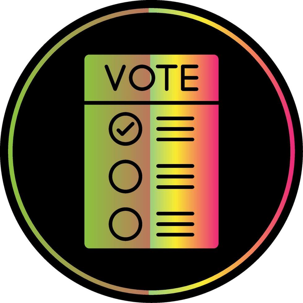 Number of vote Glyph Due Color Icon vector