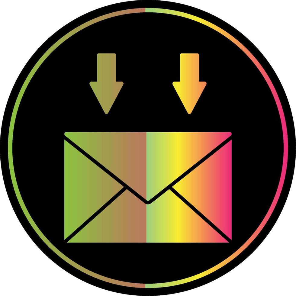 Mail Glyph Due Color Icon vector