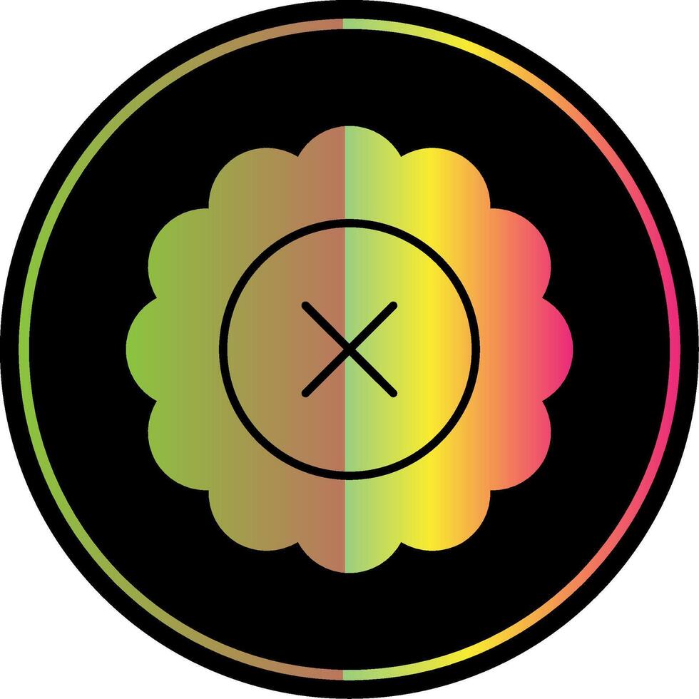 Reject Glyph Due Color Icon vector