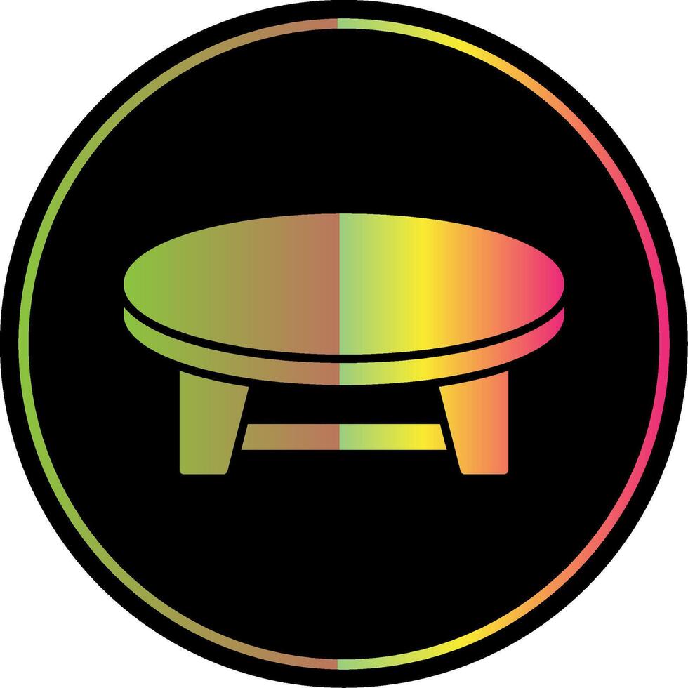 Coffee Table Glyph Due Color Icon vector