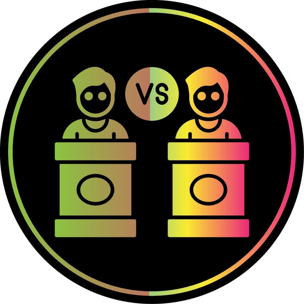 Debate Glyph Due Color Icon vector