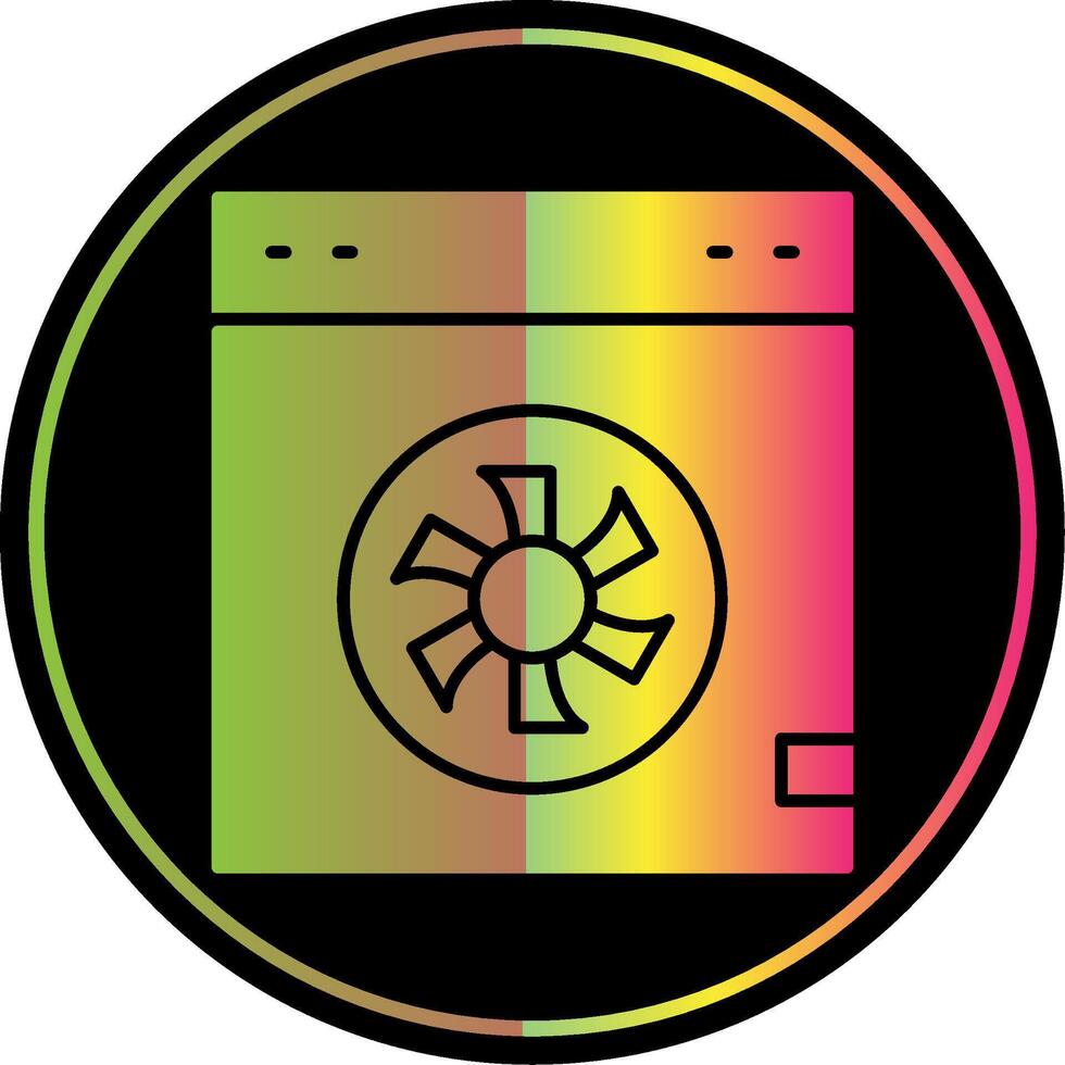 Cooler Glyph Due Color Icon vector