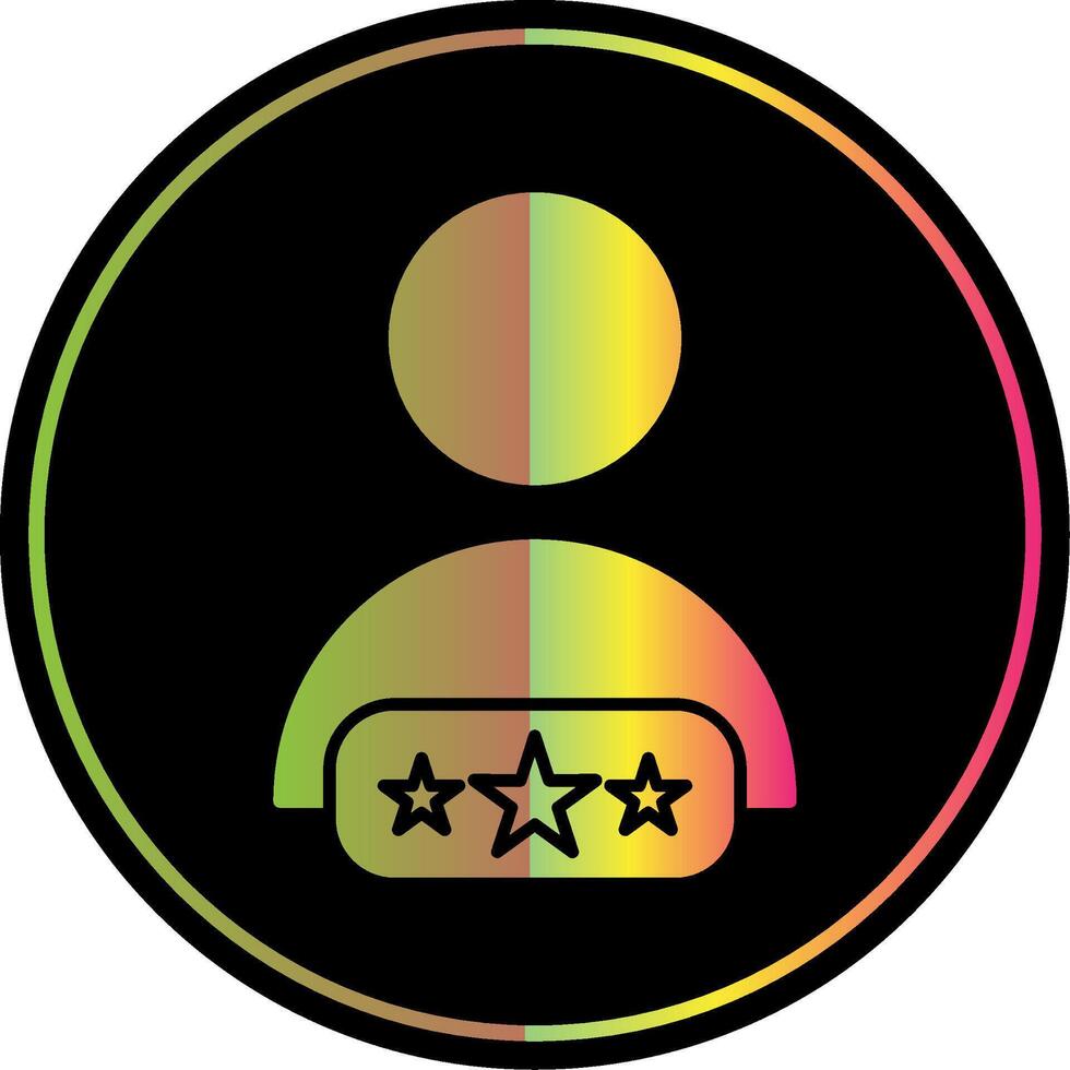 Customer Review Glyph Due Color Icon vector