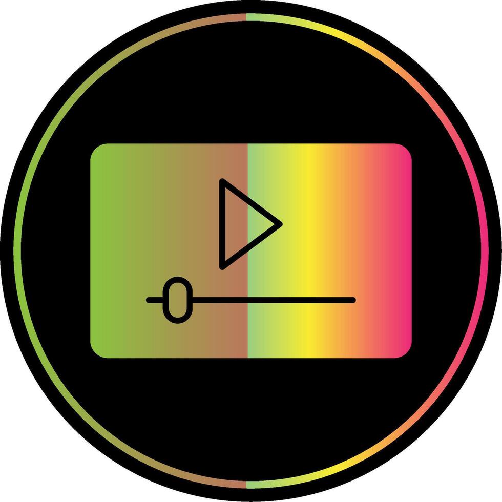 Video Marketing Glyph Due Color Icon vector