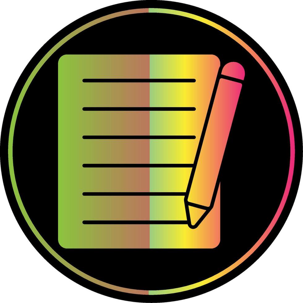 Copywriting Glyph Due Color Icon vector