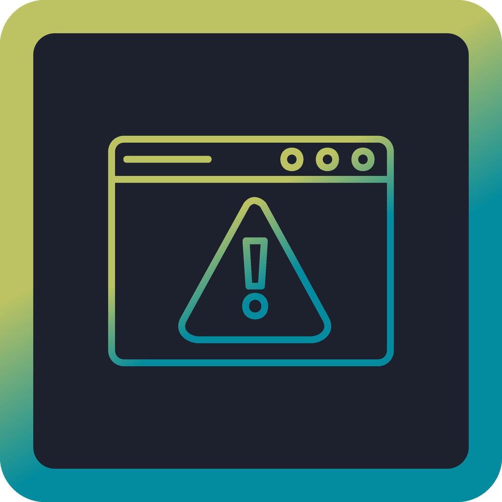 Web Warning Vector Icon