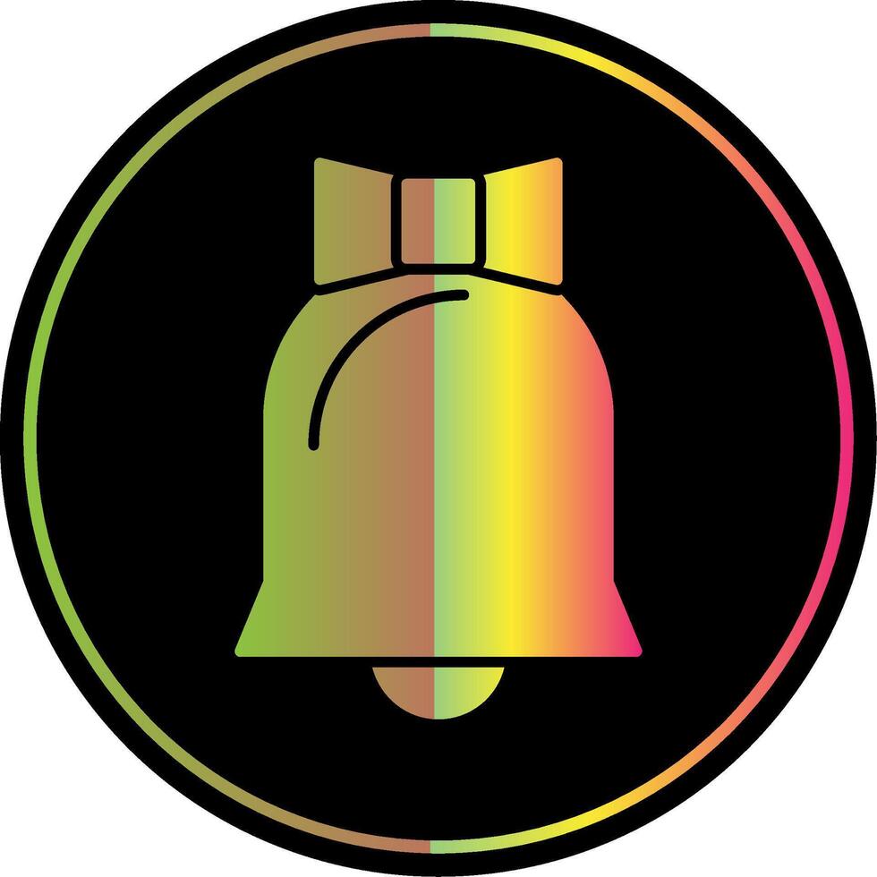 Wedding Bell Glyph Due Color Icon vector