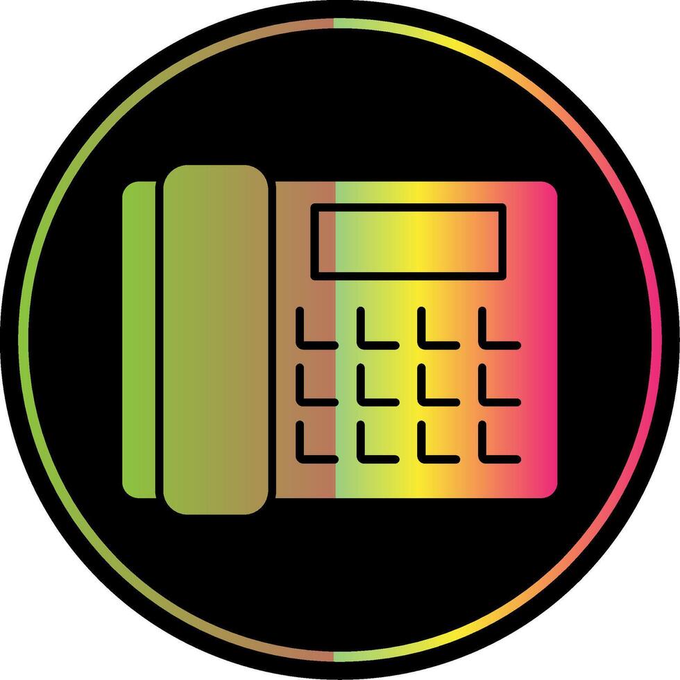 Telephone Glyph Due Color Icon vector