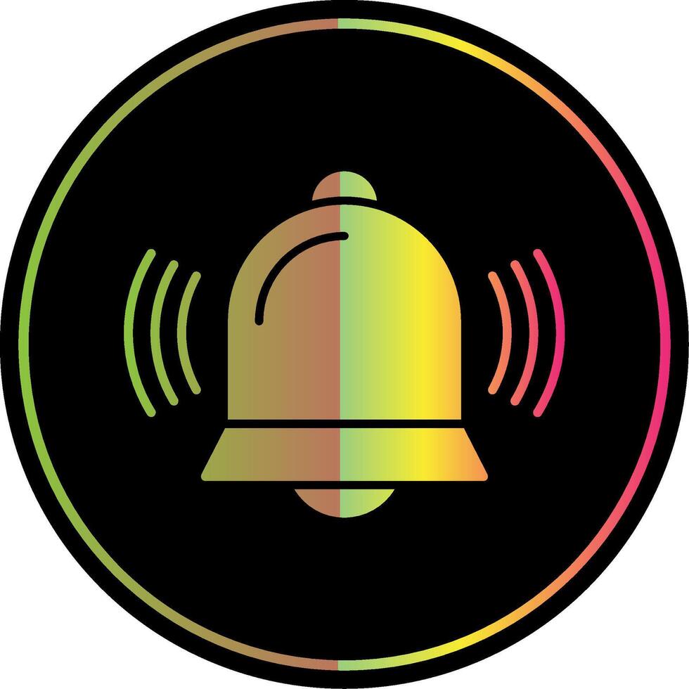 Bell Glyph Due Color Icon vector