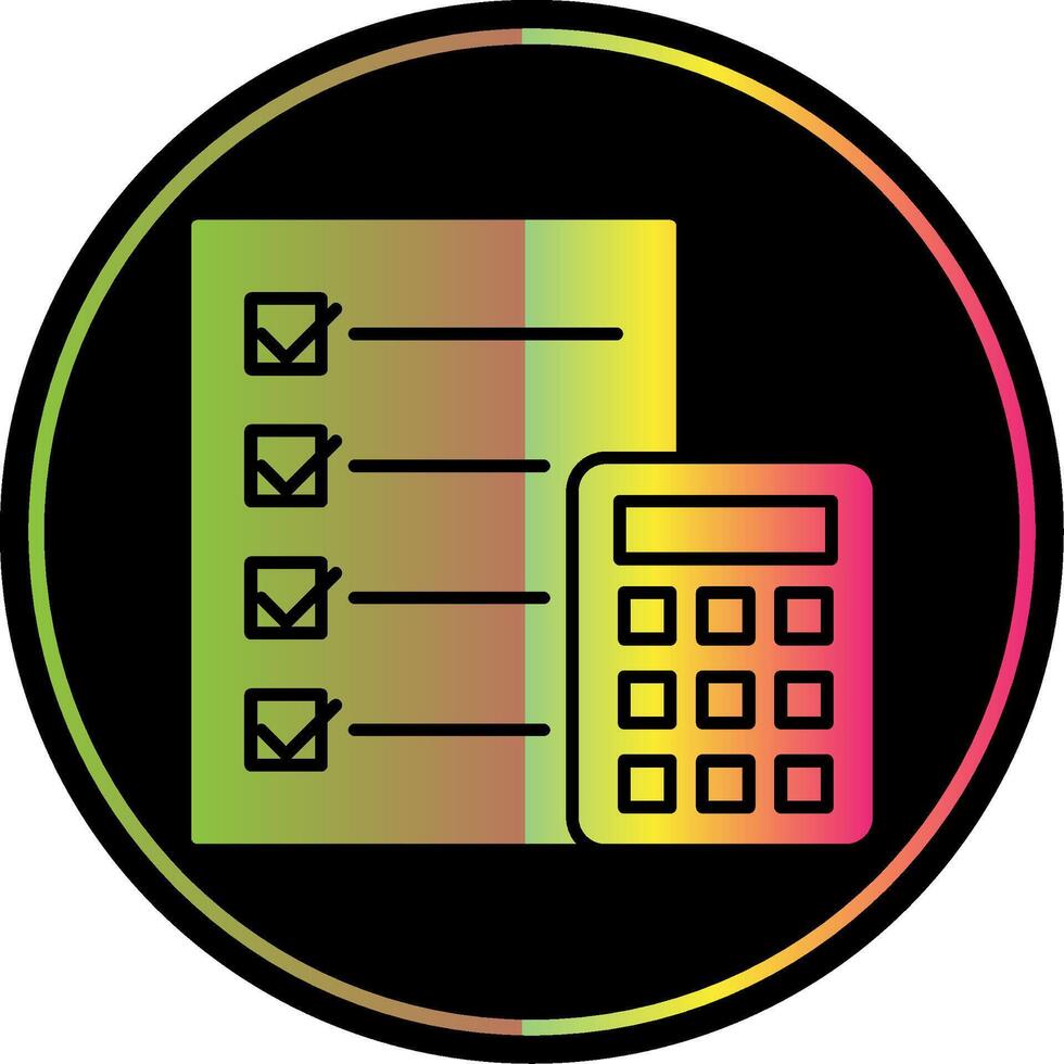 contabilidad glifo debido color icono vector