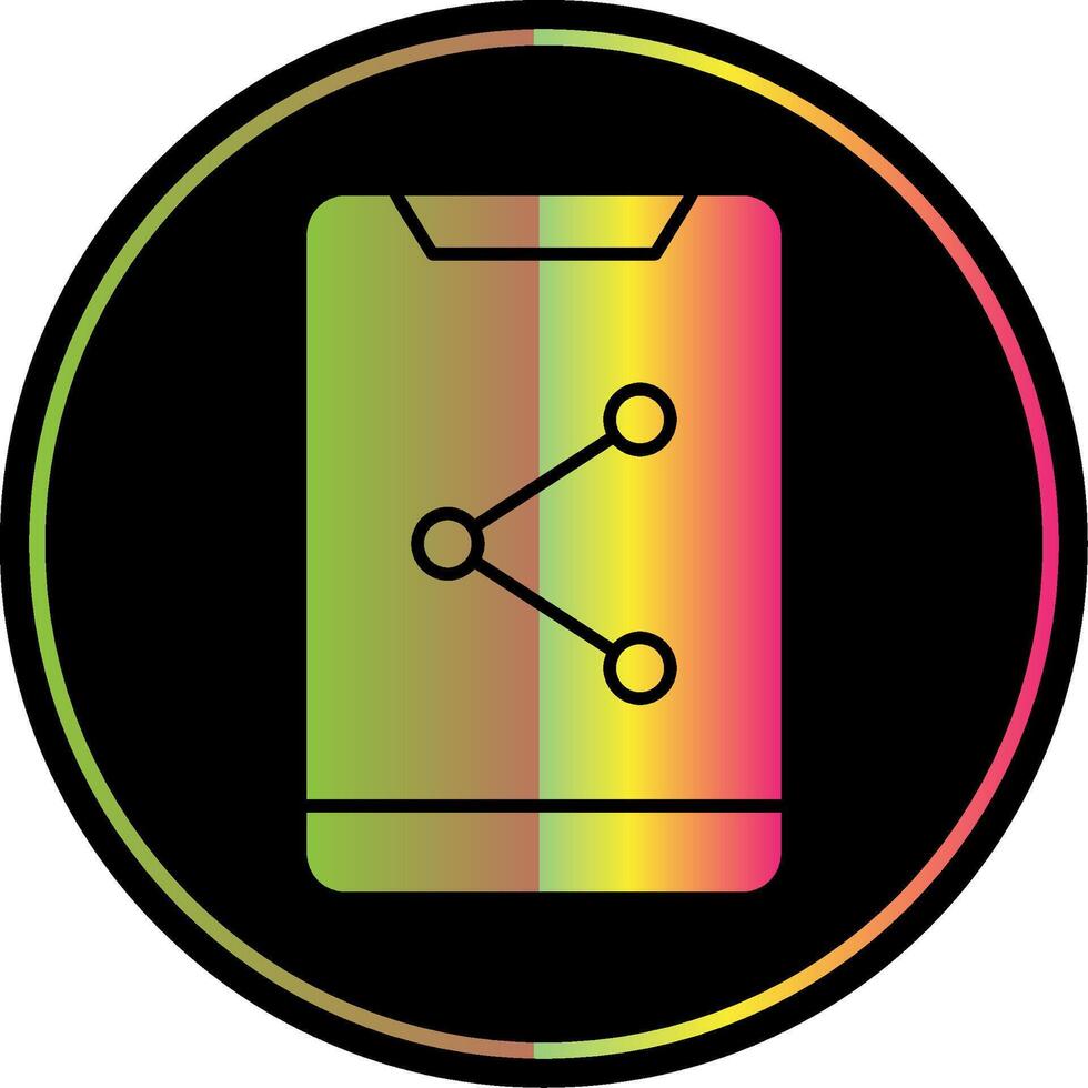 Share Glyph Due Color Icon vector
