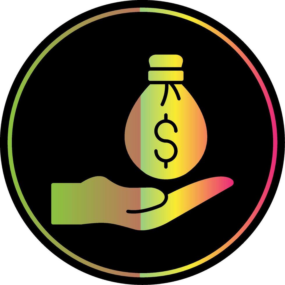 Payment Glyph Due Color Icon vector