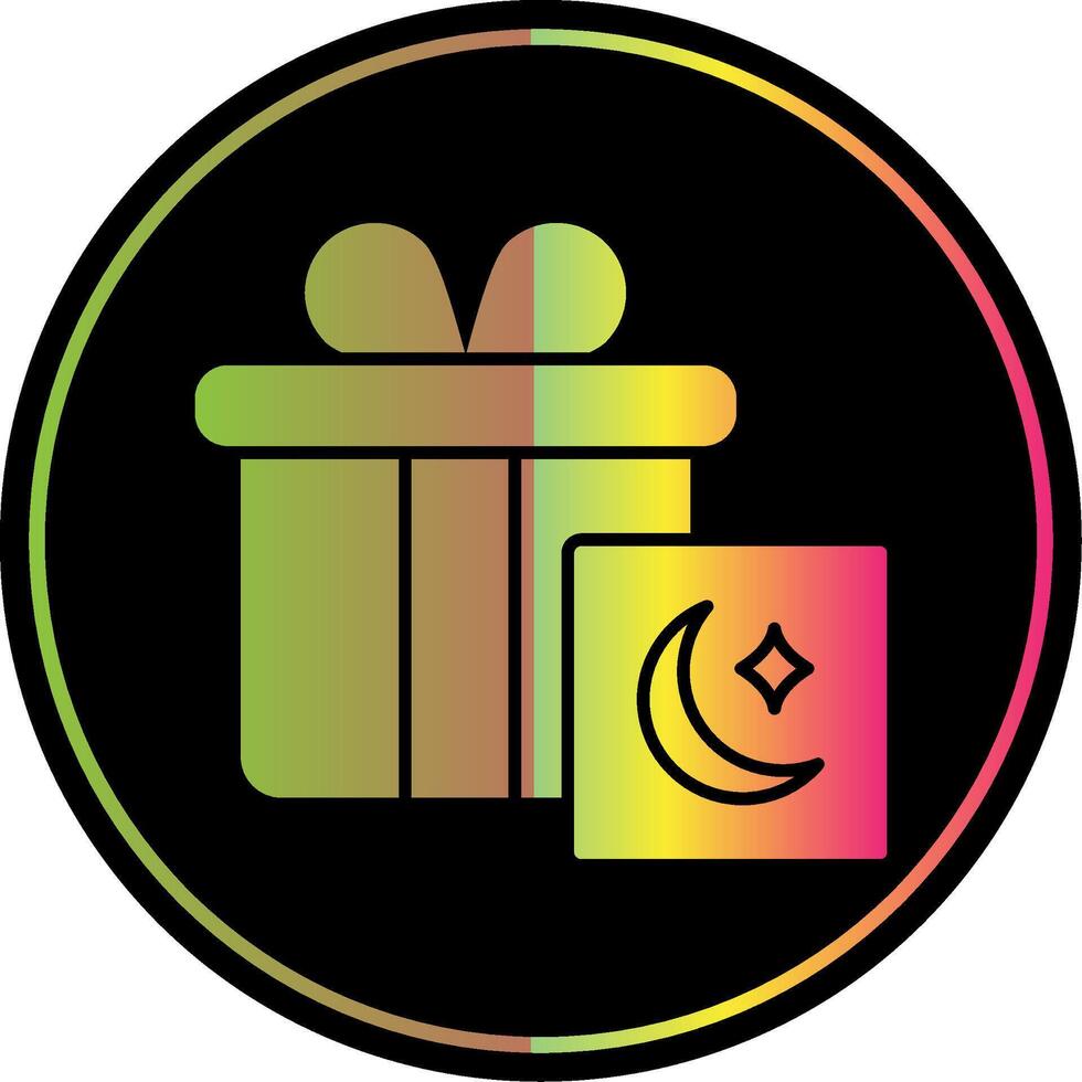 Gifts Glyph Due Color Icon vector