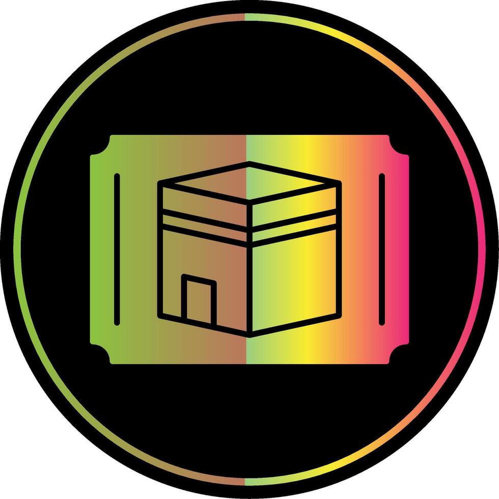 Decoration Glyph Due Color Icon vector