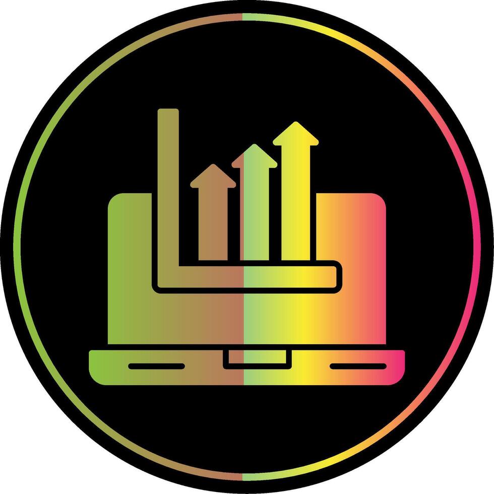 Digital Economy Glyph Due Color Icon vector