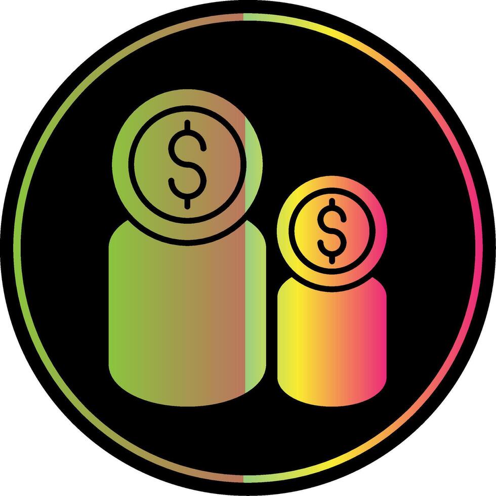 Profit Glyph Due Color Icon vector