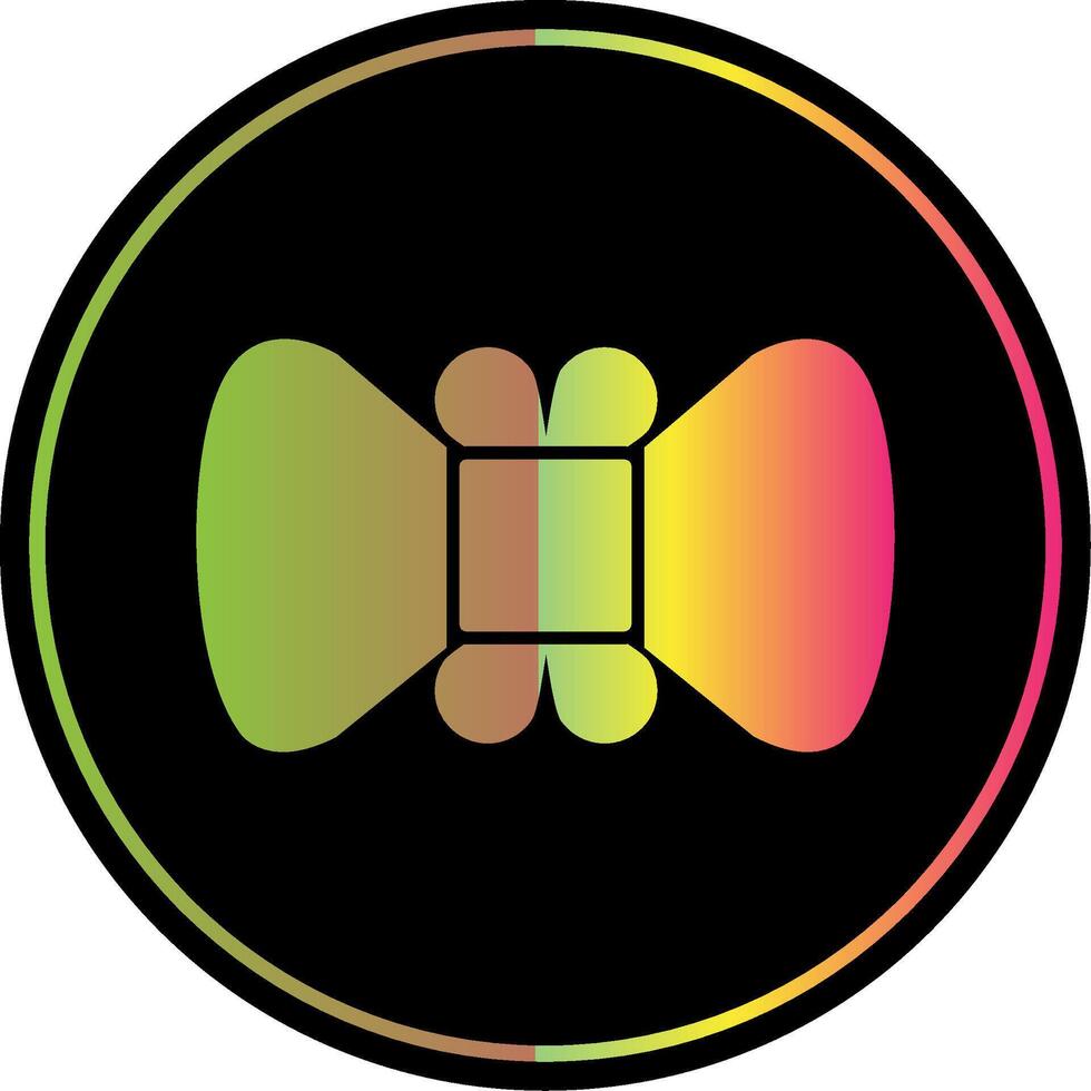 Bowtie Glyph Due Color Icon vector
