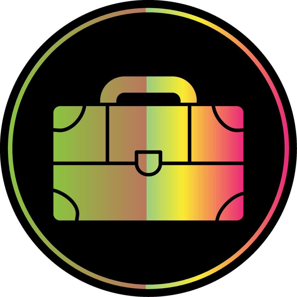 Suitcase Glyph Due Color Icon vector