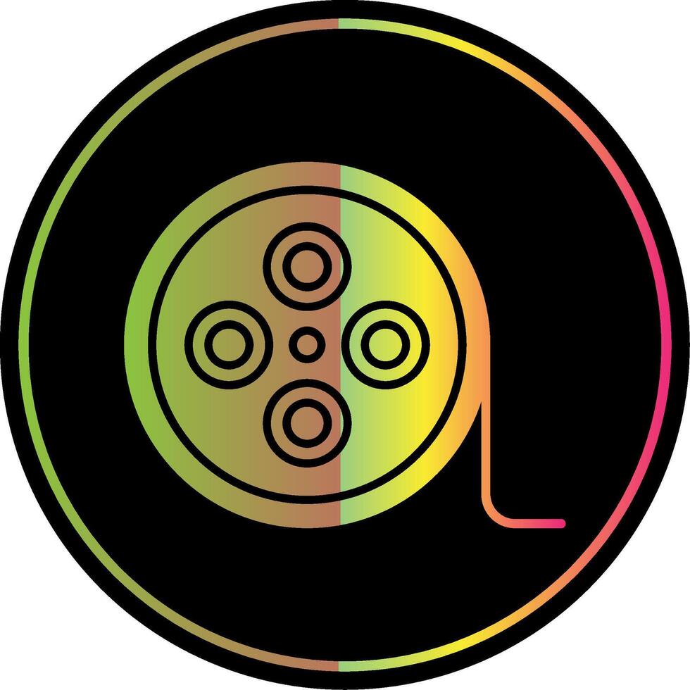Film Reel Glyph Due Color Icon vector