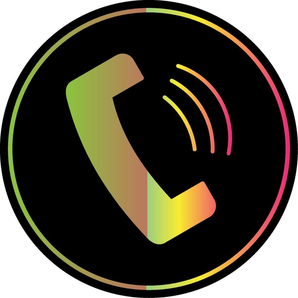 Phone Glyph Due Color Icon vector