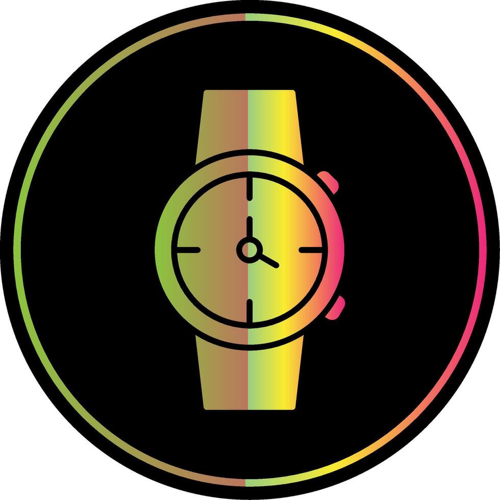 Watch Glyph Due Color Icon vector