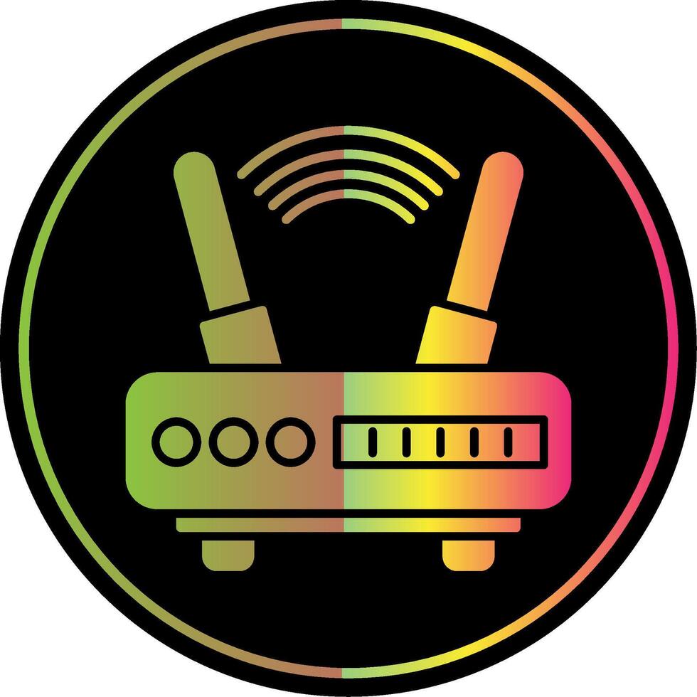 Wifi Glyph Due Color Icon vector