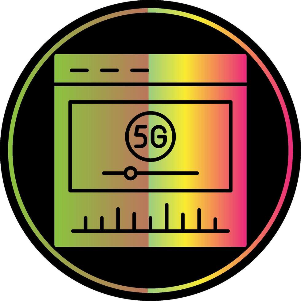 Video Player Glyph Due Color Icon vector