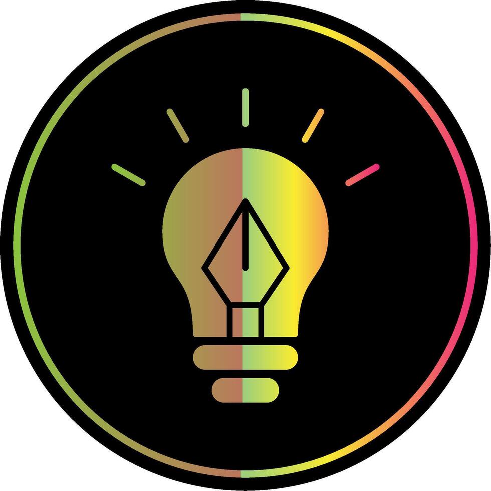Design Thinking Glyph Due Color Icon vector