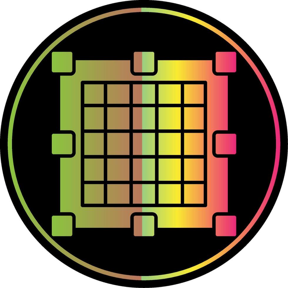 Grid Glyph Due Color Icon vector