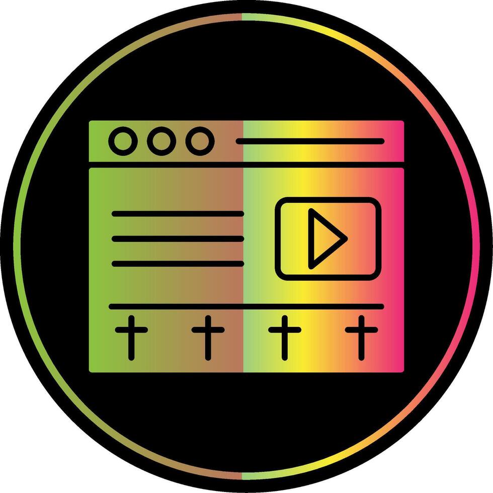 Editor Glyph Due Color Icon vector