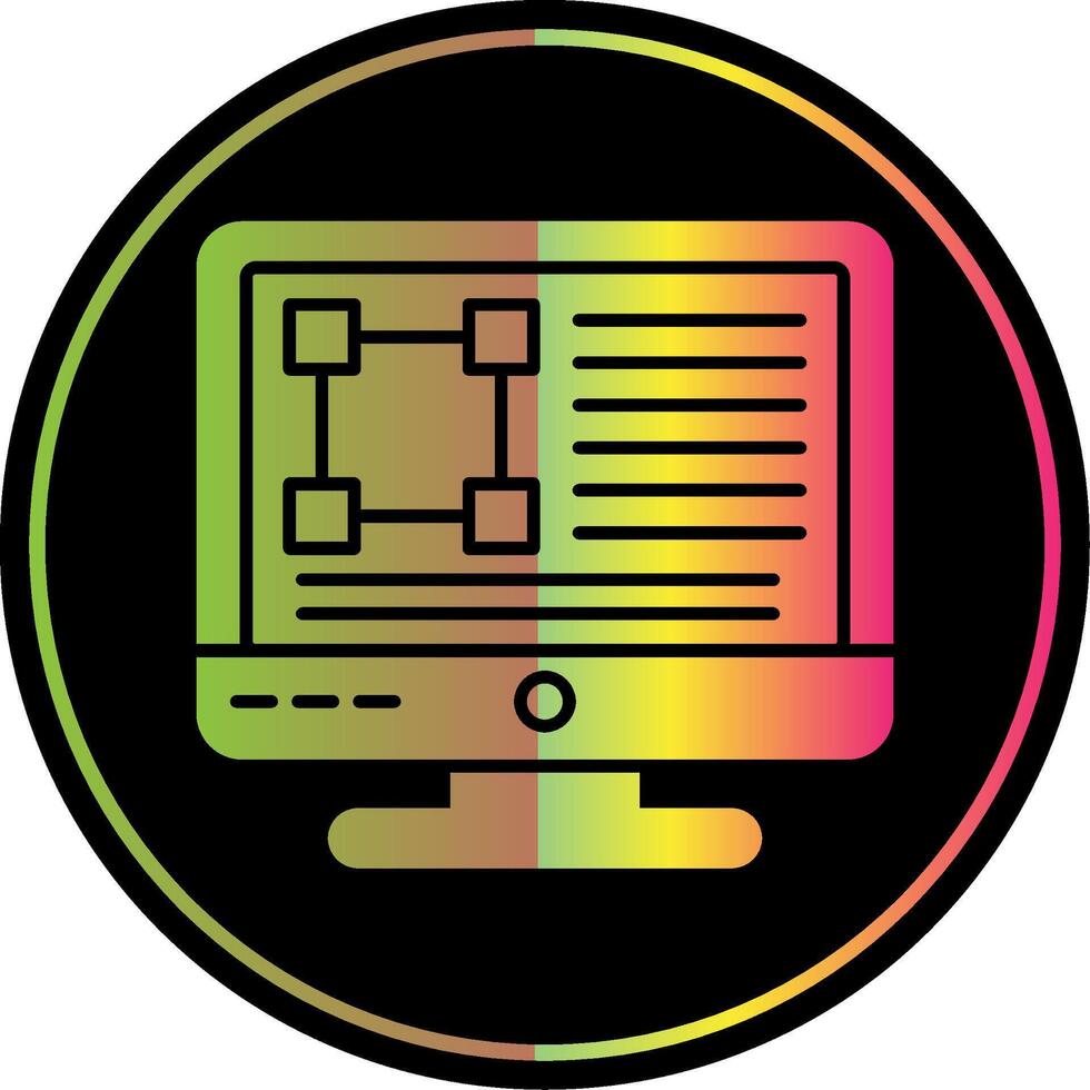 Web Design Glyph Due Color Icon vector