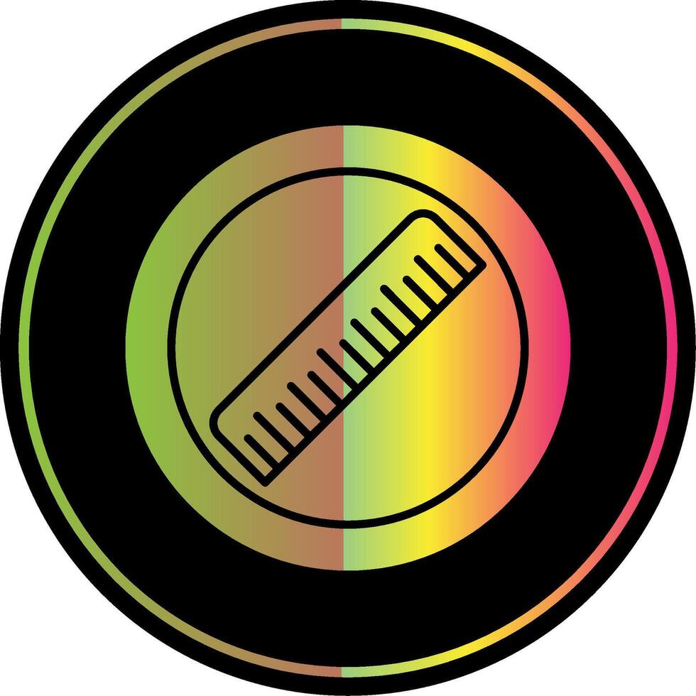 Ruler Glyph Due Color Icon vector