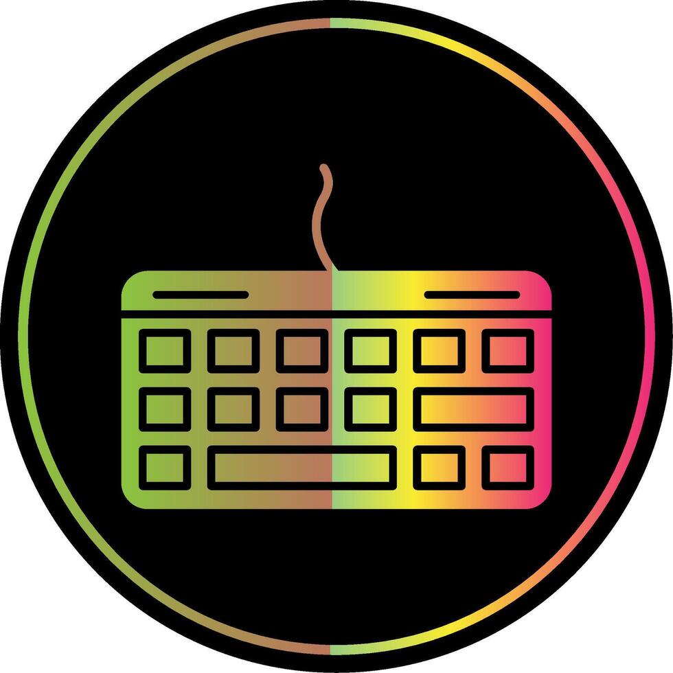 keyboard Glyph Due Color Icon vector