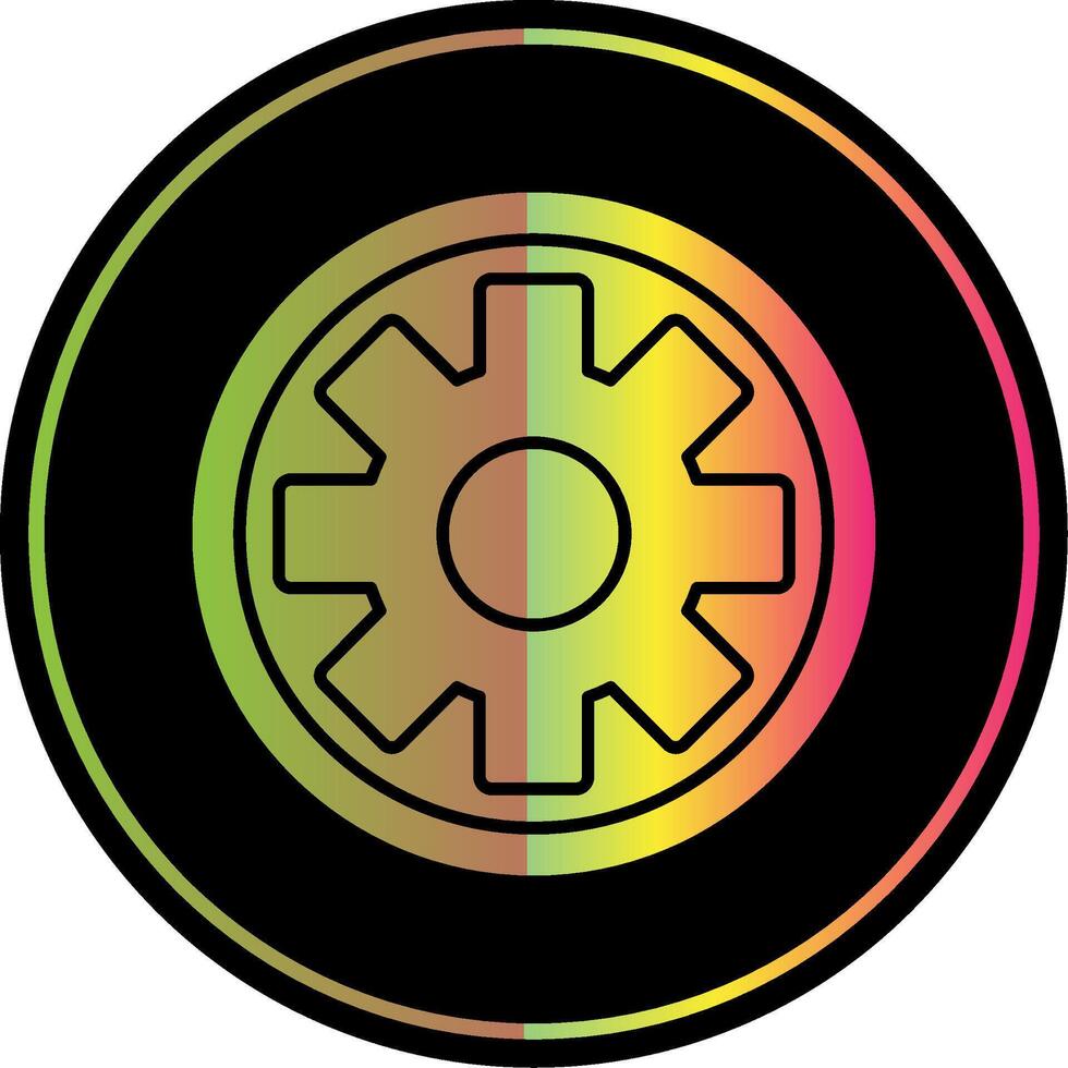 Setting Glyph Due Color Icon vector