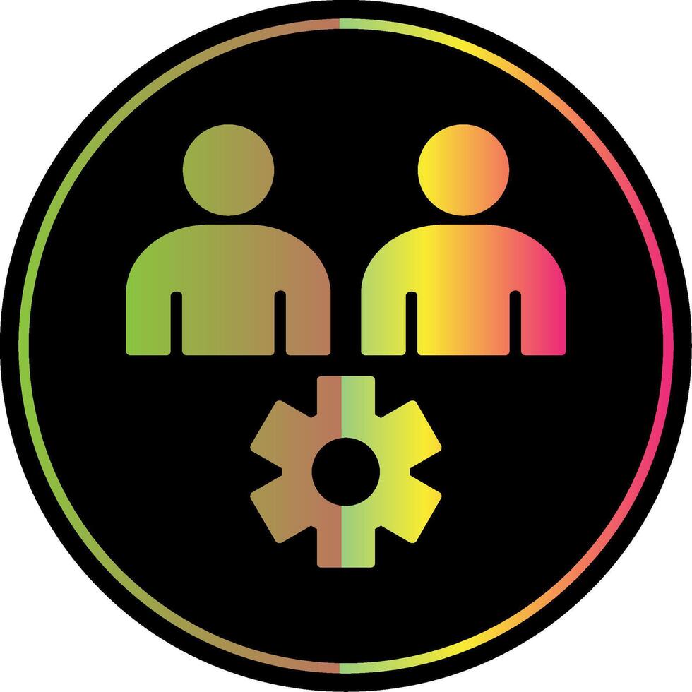 Business People Glyph Due Color Icon vector