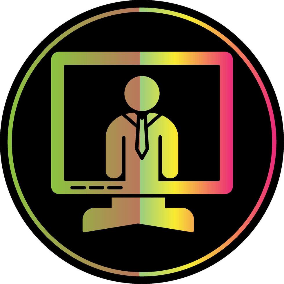 Businessman Glyph Due Color Icon vector