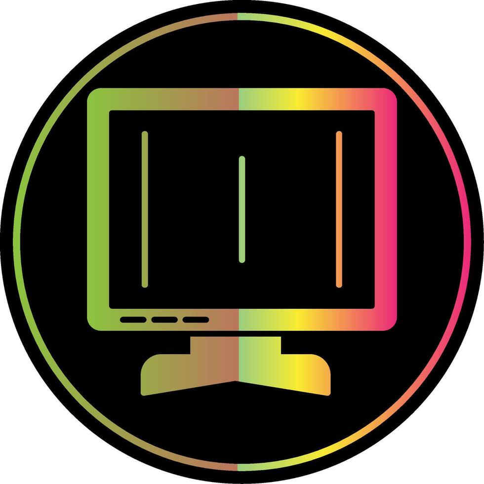 Monitor Glyph Due Color Icon vector