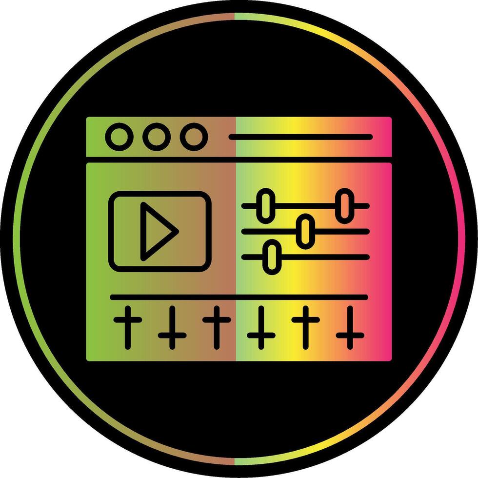 Editor Glyph Due Color Icon vector