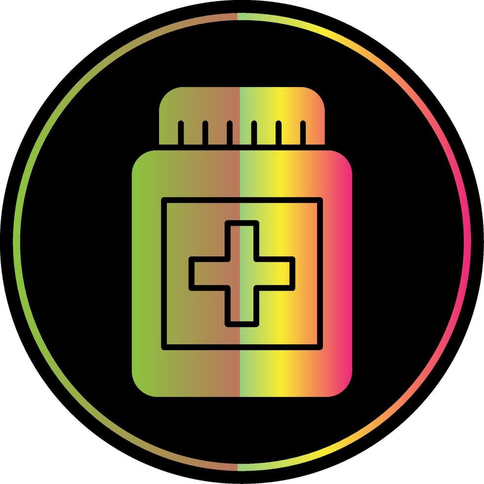 Pill Glyph Due Color Icon vector