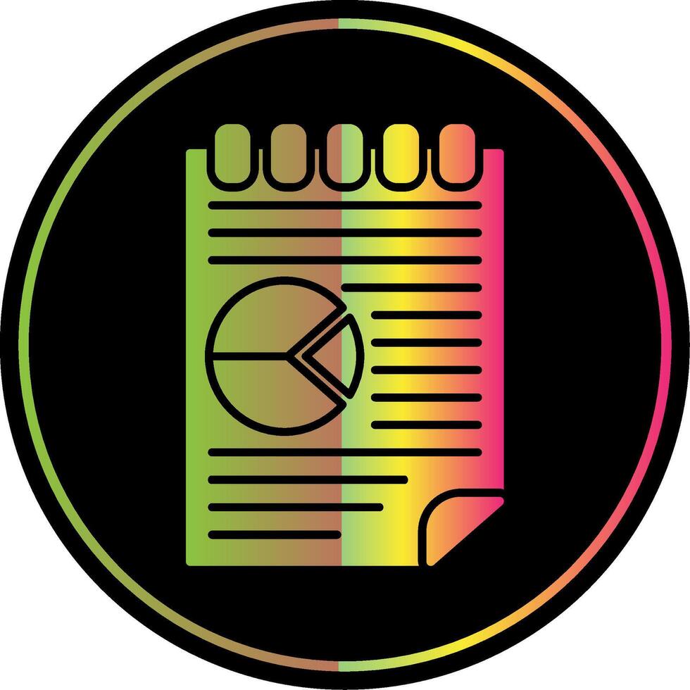 Accounting Glyph Due Color Icon vector