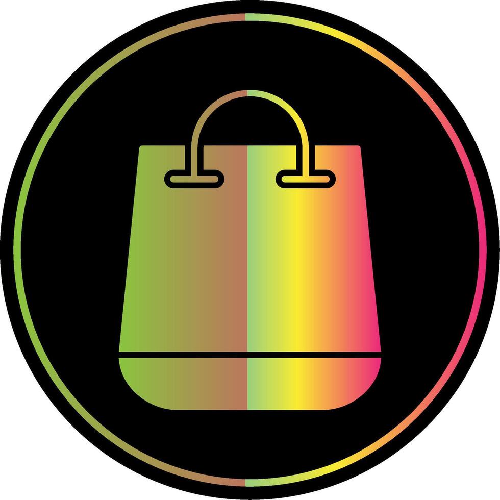 Shopping Bag Glyph Due Color Icon vector