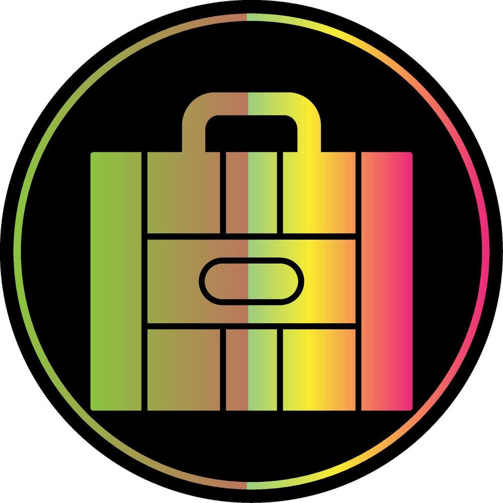 Suitcase Glyph Due Color Icon vector