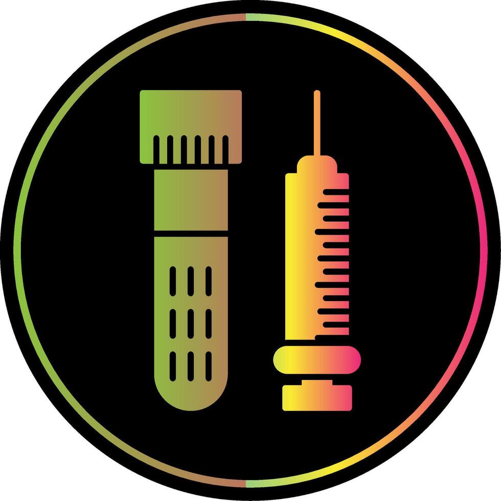 Injection Glyph Due Color Icon vector