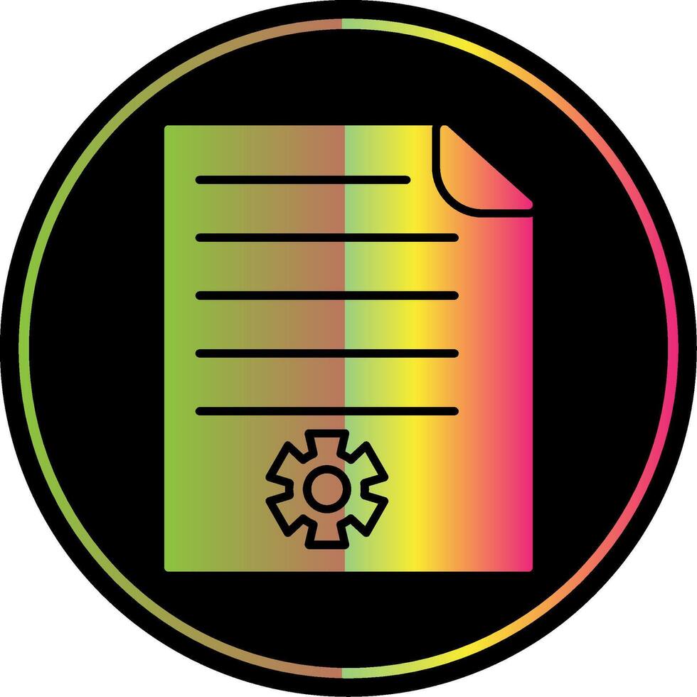Report Glyph Due Color Icon vector