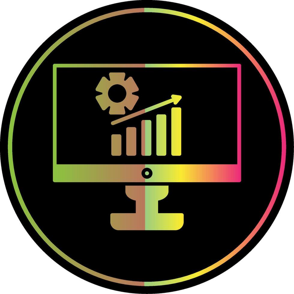 Management Glyph Due Color Icon vector